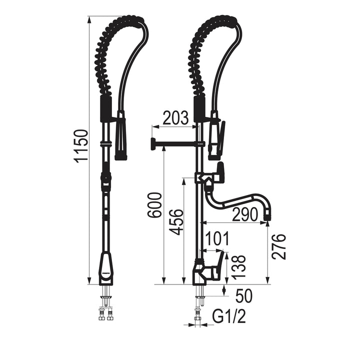 PRESTO 70818 Columna industrial mezcladora Cromo