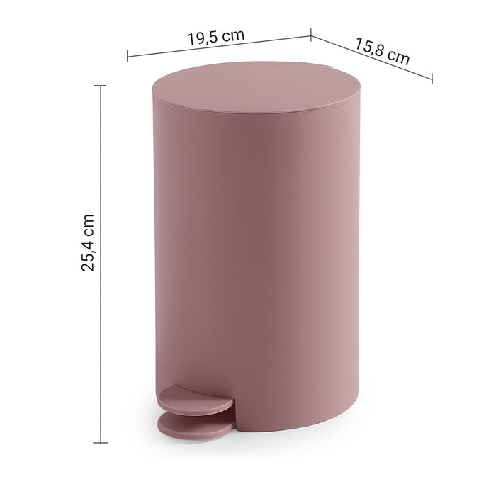 GEDY SH091000900 SHARON Papelera con tapa 3 L rosa mate