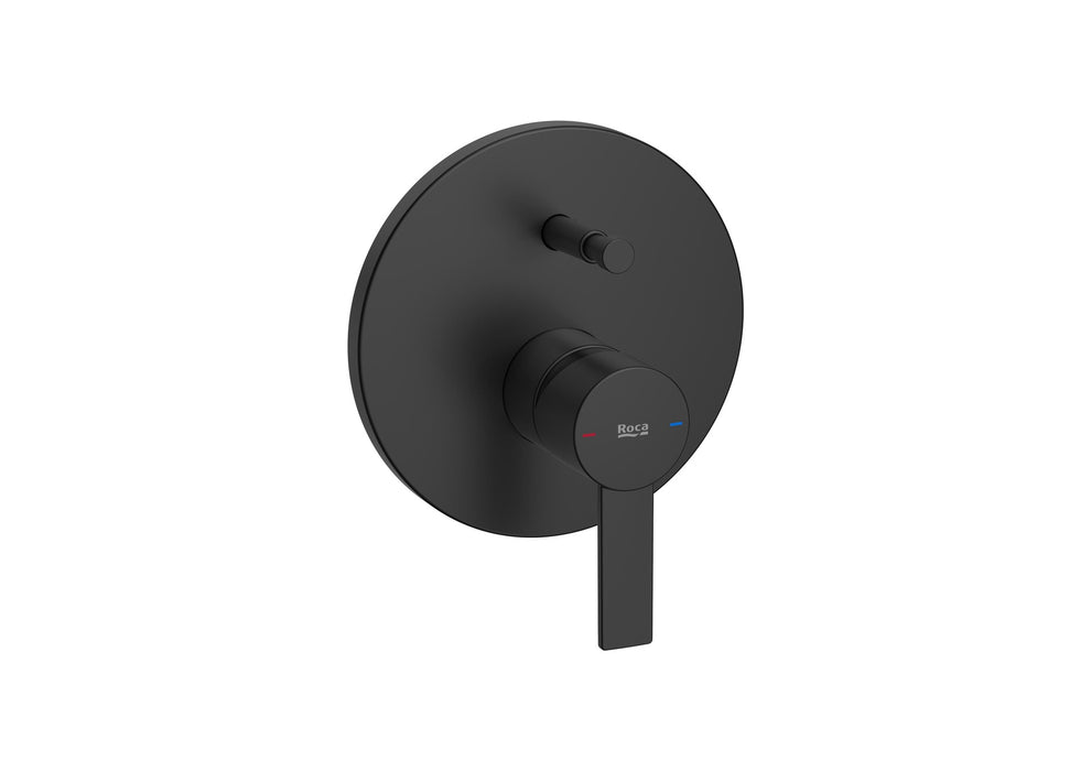 ROCA A5A0B5FNB0 TARGA Grifo Monomando Empotrable para Baño-Ducha con Inversor Automático Negro Mate