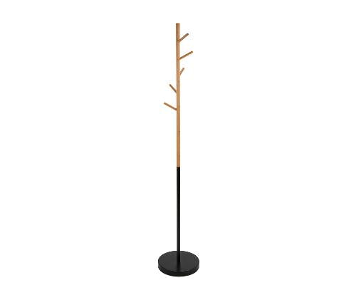 ANDREA HOUSE AX24536 Perchero Metal/Bambú Negro Ø30X170Cm