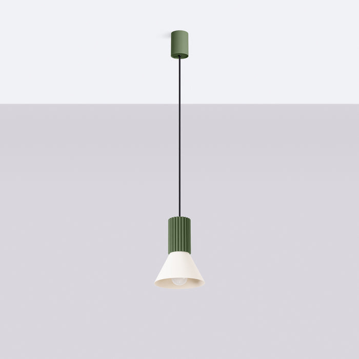 SOLLUX SL.1872 Lámpara colgante ESTRIA 1 beige/verde oliva beige/verde oliva