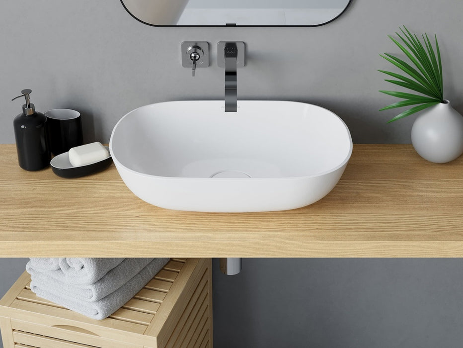 ACQUABELLA 53022966 VARS RECTANGLE XL Sink Above Counter 40 White Matte