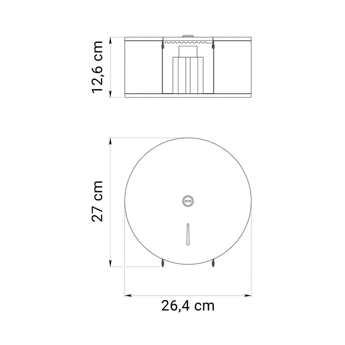 GEDY 24481400000 Matte Black Paper Roll Dispenser