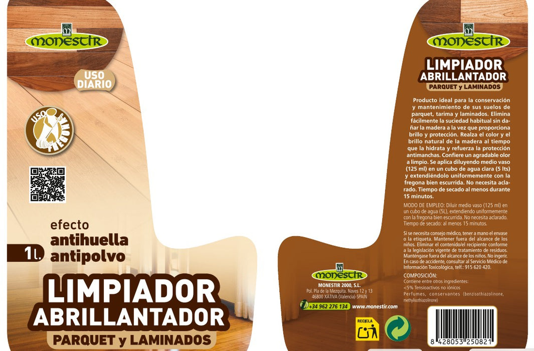 MONESTIR CITY14SM Limpiador Abrillantador Suelos Madera 0,75L