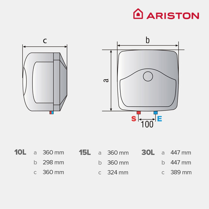 ARISTON BLU EVO RS Termo Eléctrico de Agua Compacto Clase Energética A