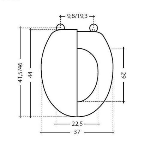 GEDY 40070200200 Smeraldo Tapa WC blanco