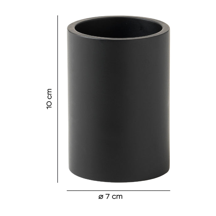 GEDY BR981400000 BRENDA Matte Black Toothbrush Holder