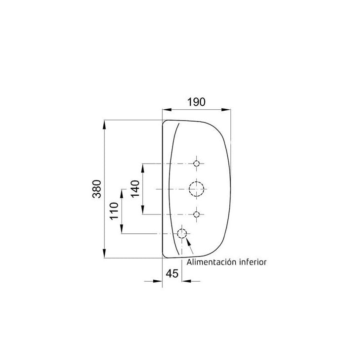 SANITANA MUNICH Low Tank Lower Feed White