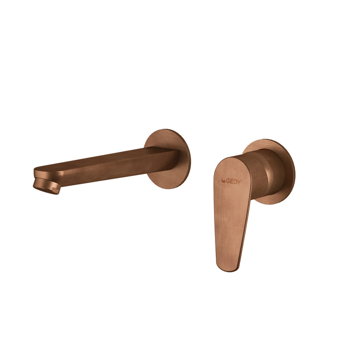 GEDY MXCO0782000 COMO Grifo de pared para lavabo oro rosa