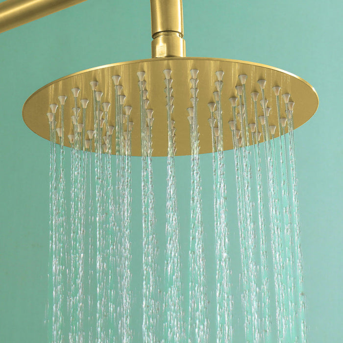 LLAVISAN L118064 Duchón Rociador Redondo Oro Cepillado 25 Cm