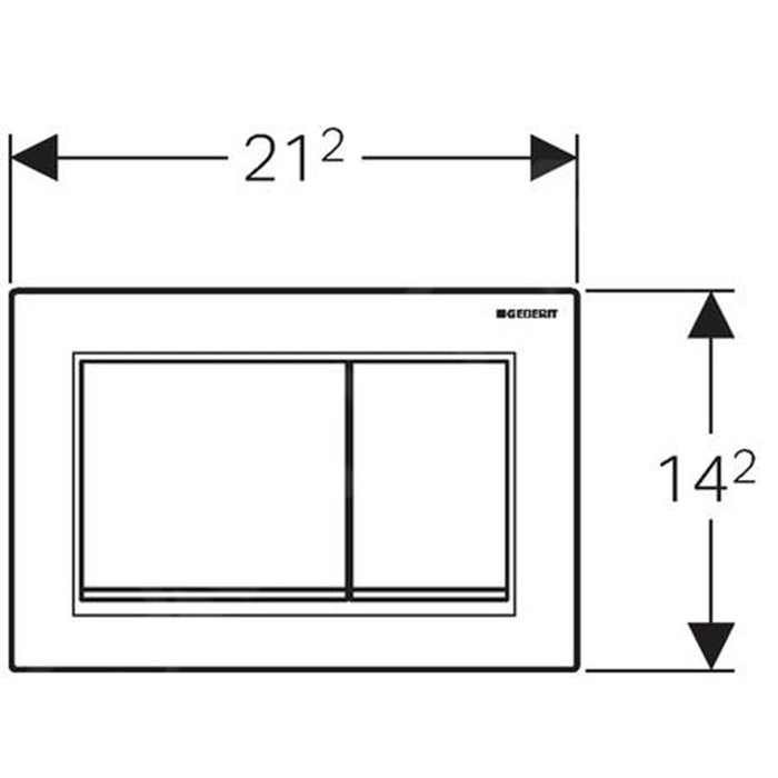 GEBERIT 115.080.KL.1 OMEGA 30 Pulsador Blanco/Cromo Mate/Blanco