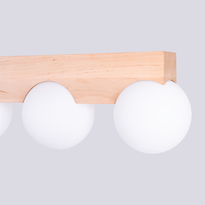 SOLLUX SL.1685 Lámpara de techo BULBO 4 madera natural madera natural/blanco