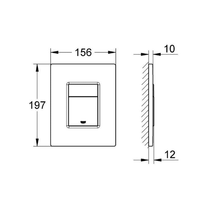 GROHE 38 732 SH0 SKATE COSMOPOLITAN Flush Plate Bright White