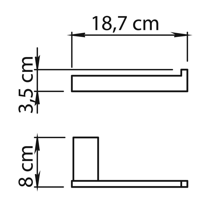 GEDY A5243800000 MAUI Portarrollo Cepillado