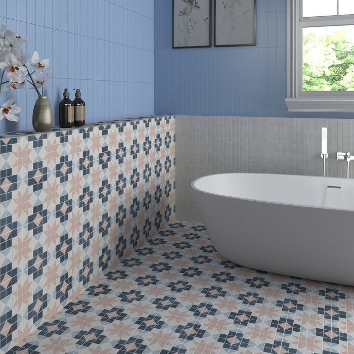 DUNE FLAT SKY MATT 7.5x30 Azulejo Pasta Blanca