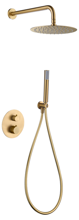 IMEX GTG053/ORC GENOA Thermostatic Built-in Shower Set Brushed Rose Gold