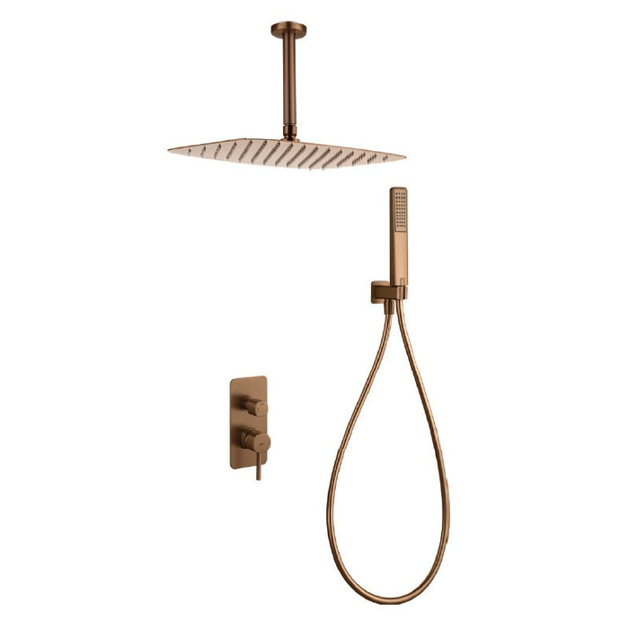 IMEX GPA068/ORC TOSCANA-AREZZO Monomando Conjunto Empotrado Oro Rosa Cepillado