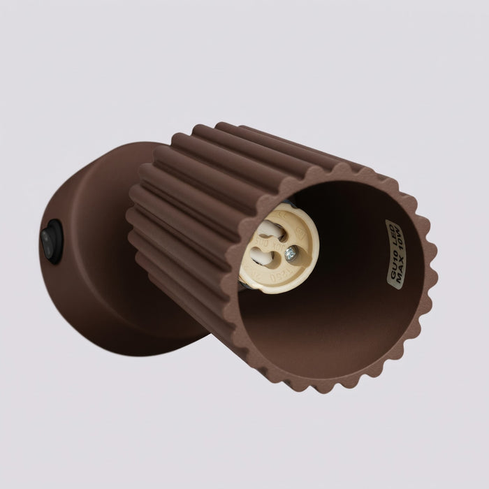 SOLLUX SL.2370 Aplique de pared KARBON marrón con interruptor