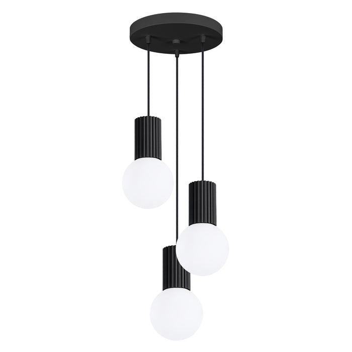 SOLLUX SL.1715 HALO Lámpara Colgante 3p Negra