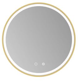 LEDIMEX PARI020/80OC PARIS Round LED Mirror Front Light Brushed Gold 80 cm