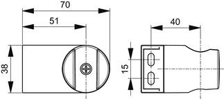 IDEAL STANDARD B0029AA Adjustable Wall Mount