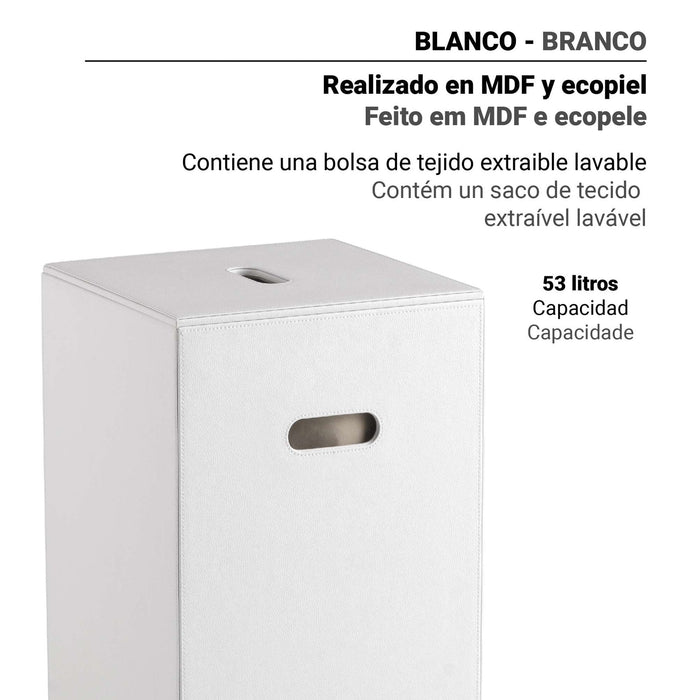 GEDY 10360200000 LUXURY White Laundry Basket