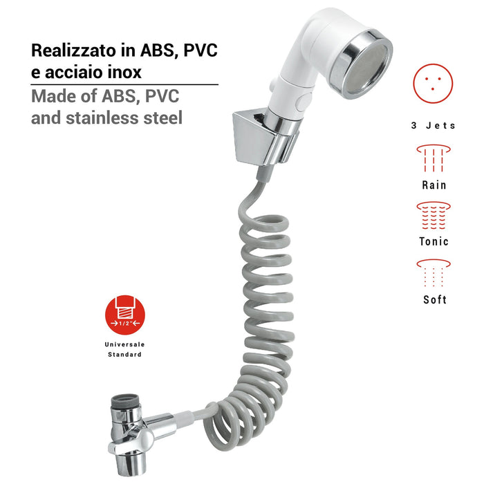 GEDY GYSK1000730 EASY 07 Kit De Ducha Blanco