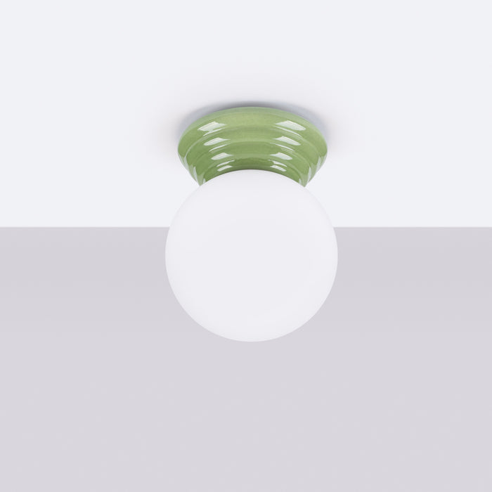 SOLLUX SL.1900 Lámpara de techo ZORI verde IP44 verde oliva