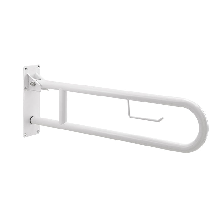 GEDY 56580200000 SNUG Soporte de apoyo abatible 80 cm con portarrollo blanco