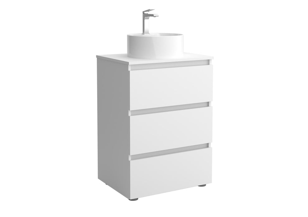 SALGAR BEQUIA Mueble 3C Lavabo sobre encimera Blanco Mate