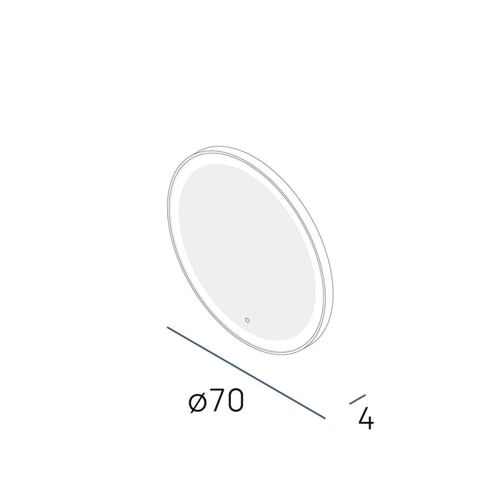 MANILLONS TORRENT 07226081 CIRCULAR PLUS Espejo Negro Mate 70Ø