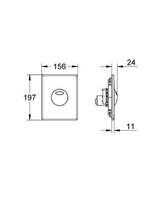 GROHE 38 862 SD0 Skate Dual Flush Matte Cover