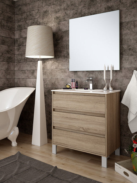 AQUORE BOLTON Complete Floor Bathroom Furniture Set 3 Drawers Cambrian Color