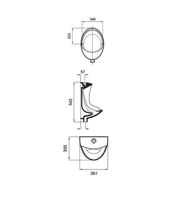 SANITANA PKUR1110C0 PIK Vertical Urinal