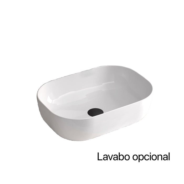 SALGAR NOJA Mueble de Baño con Tapa Encimera 2 Puertas Color Verde Mate
