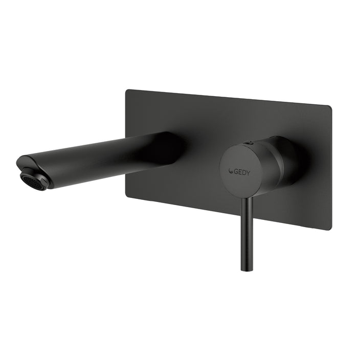 GEDY MXGA0714000 GARDA Grifo de pared para lavabo negro mate