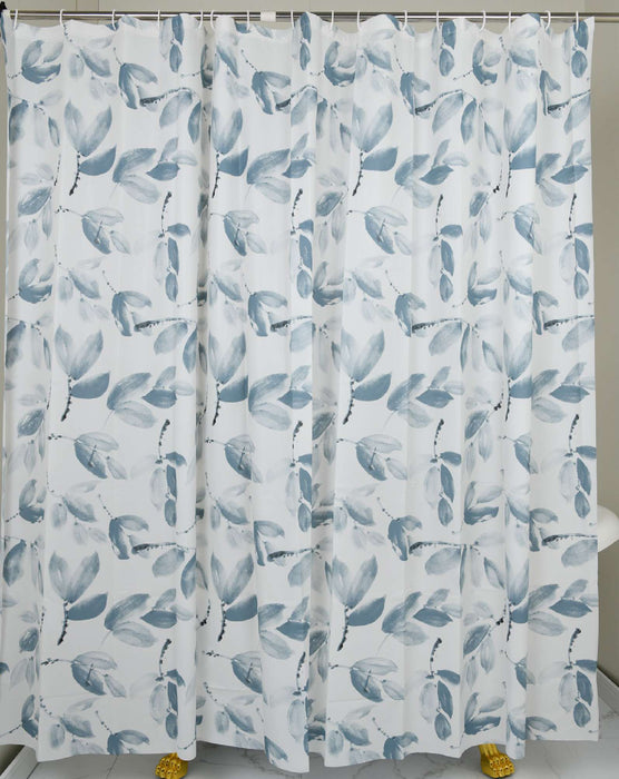GEDY TVI13692400 SHEETS Shower Curtain White and Blue