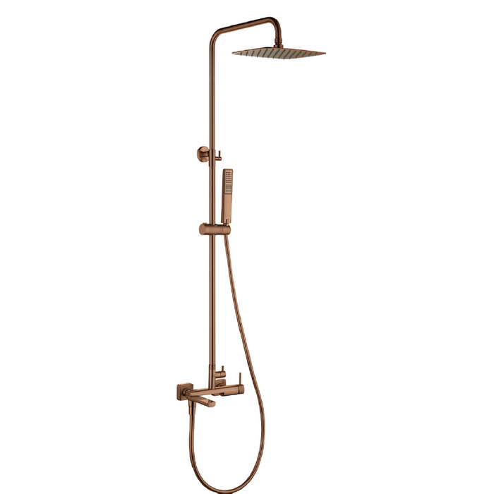 IMEX BDF065/ORC FIRENZE-SASSARI Monomando Conjunto Ducha Oro Rosa Cepillado