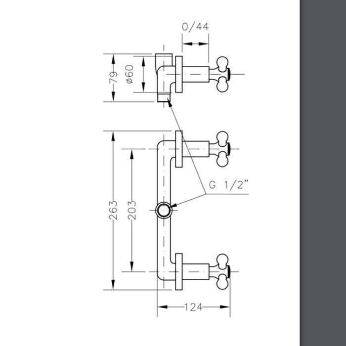 GENEBRE 68535 09 45 66 NEW REGENT Built-in Shower Group 8" Chrome