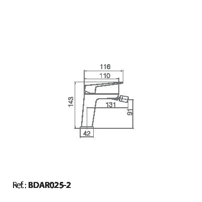 IMEX BDAR025-2OC ART Single-lever Bidet Brushed Gold