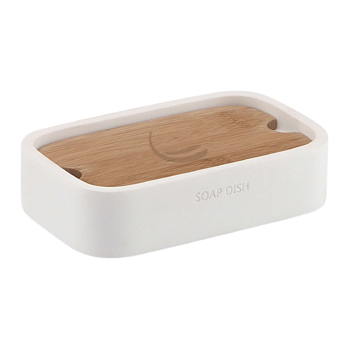 GEDY 13110200300 Soap Dish White-Bamboo