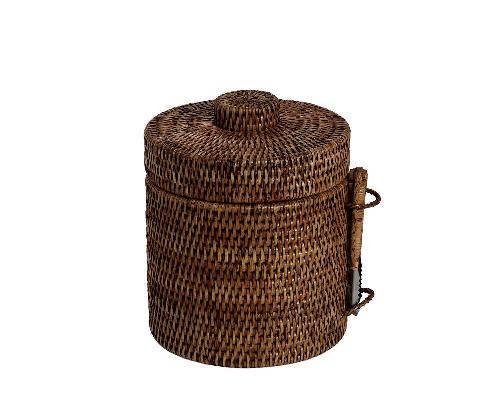 ANDREA HOUSE MS75086 Cubitera Ratán Marrón Ø20X25Cm