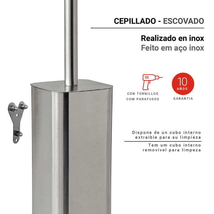 GEDY 13340338000 JACK Escobillero de pared cepillado
