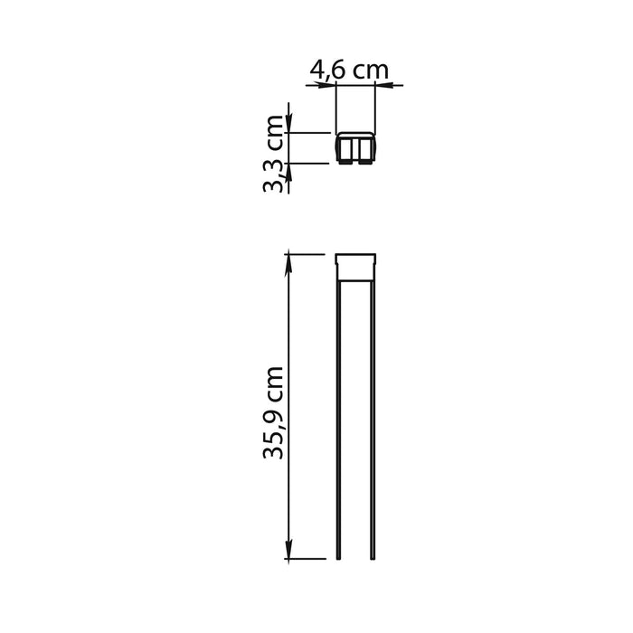 GEDY PI238800000 PIRENEI Double Towel Rack Matte Gold