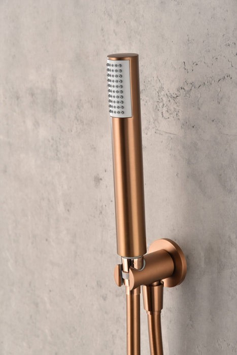 IMEX GTT039/ORC TÍVOLI Conjunto Ducha Termostático Empotrado Color Oro Rosa Cepillado