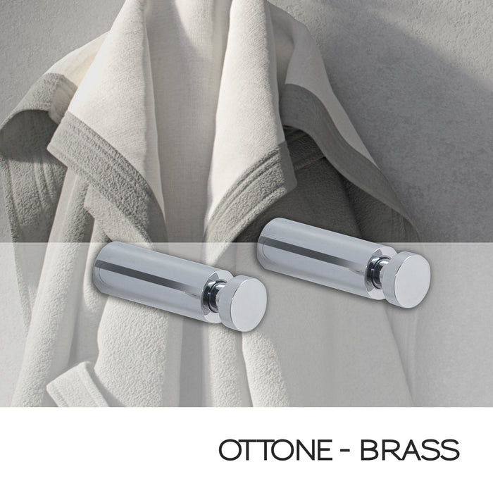 GEDY 22291300A00 Percha Larga 2 Piezas Cromo