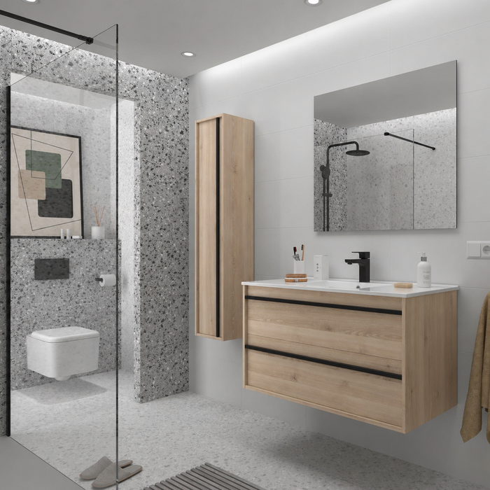 SALGAR ATTILA Conjunto Mueble de Baño Completo Color Natural