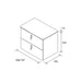 SALGAR UNIIQ Mueble de Baño con Tapa Encimera Solid Surface 2 Cajones Color Verde Bosque