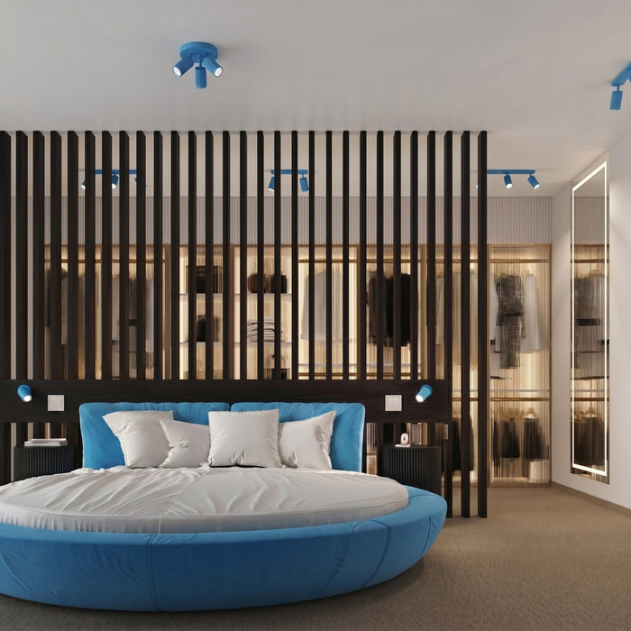 SOLLUX SL.2377 Aplique de pared KARBON azur con interruptor