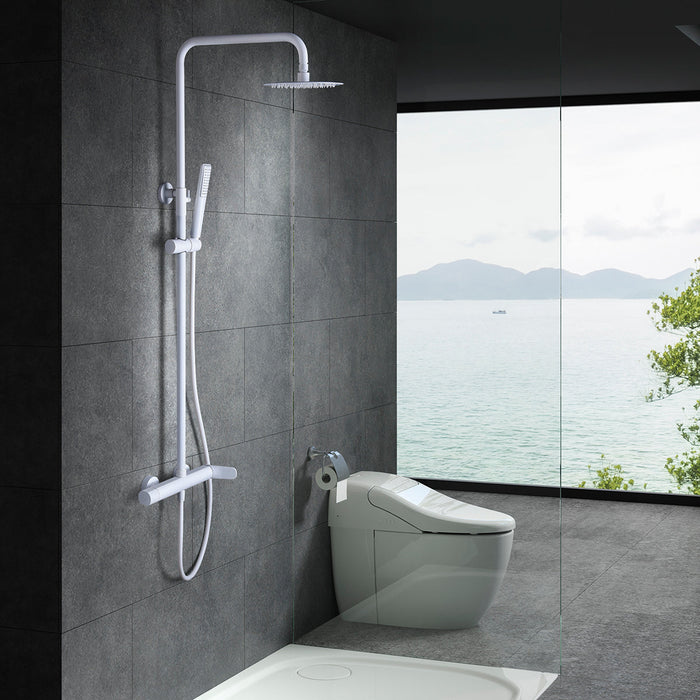 IMEX BDR031/BL DENMARK Single-Handle Faucet Telescopic Shower Set Matte White